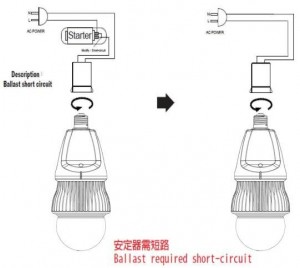 60w LED燈泡接線圖